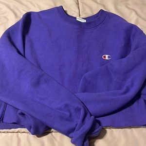 Champion purple cropped sweatshirt